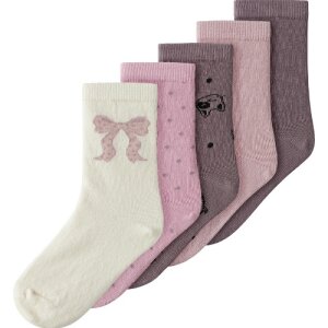 name it 5er-Pack Mädchen-Socken rosa