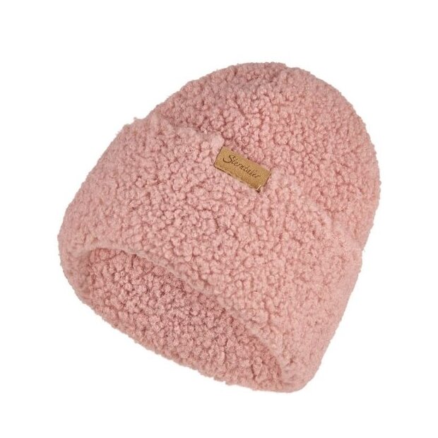 Sterntaler Teddy-Beanie mit Fleece-Futter mattrosa