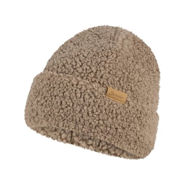 Sterntaler Teddy-Beanie mit Fleece-Futter braun