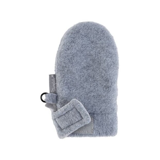 Sterntaler Fäustlinge 0 (0-9Monate) ohne Daumen aus Microfleece mit Klett - silber melange