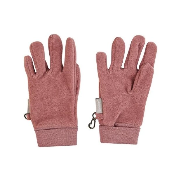 Sterntaler Fingerhandschuh aus Microfleece mit Bündchen - rosenholz