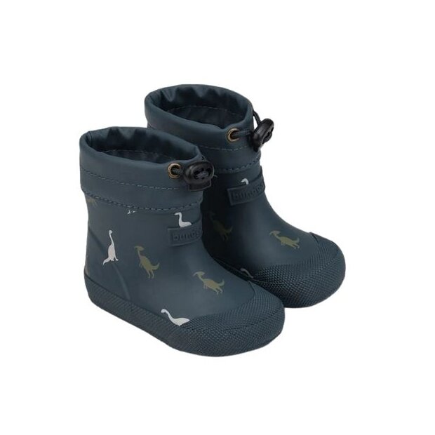 Bundgaard Barfußschuh Malik Gummistiefel gefüttert - Dino Navy