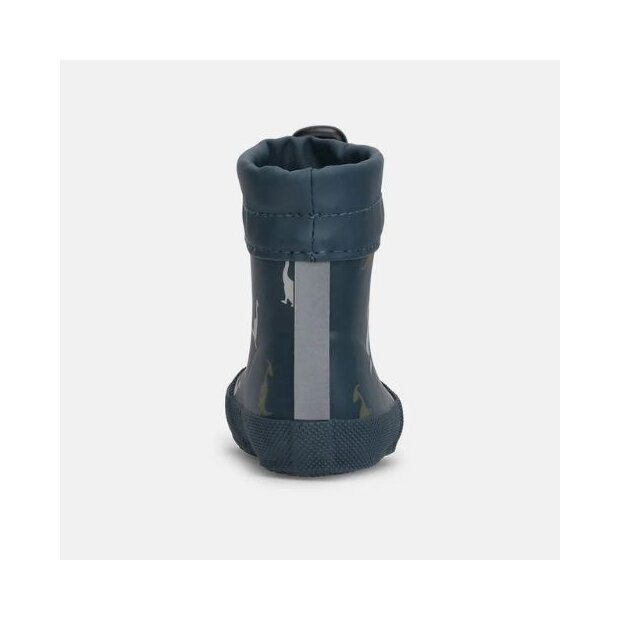 Bundgaard Barfußschuh Malik Gummistiefel gefüttert - Dino Navy