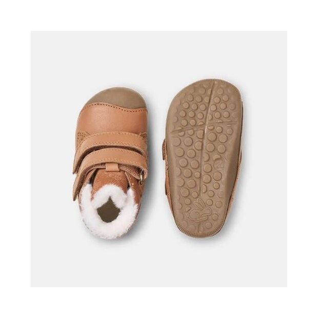 Bundgaard Barfußschuh Wolle Petit Winter - Cognac