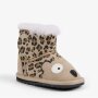 EMU Cheetah Walker - Lammfell Winterstiefel Beige Leopardenmuster