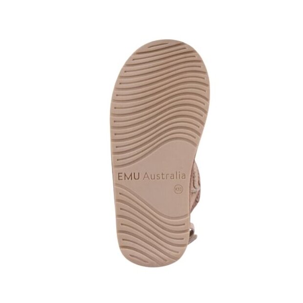 EMU Lammfell Stiefel Rigel Shine Kids - Schleife rosa glitzer