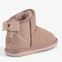 EMU Lammfell Stiefel Rigel Shine Kids - Schleife rosa glitzer