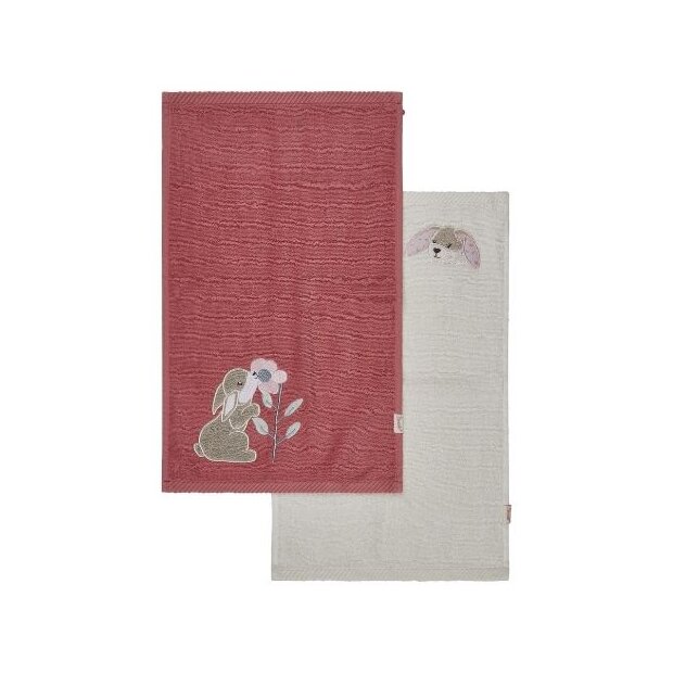 Sterntaler Kinderhandtuch 2er-Pack Hanni 50x30 cm - perlrosa