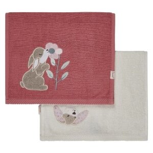 Sterntaler Kinderhandtuch 2er-Pack Hanni 50x30 cm - perlrosa