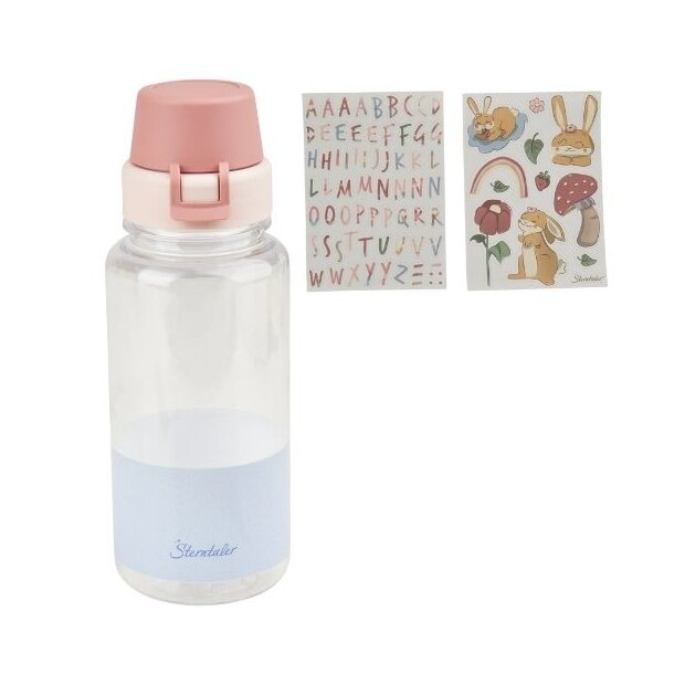 Sterntaler Trinkflasche Tritan 400 ml mit spülmaschinenfesten Stickern - perlrosa