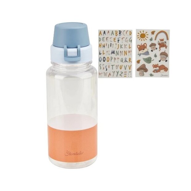 Sterntaler Trinkflasche Tritan 400 ml mit spülmaschinenfesten Stickern - mittelblau