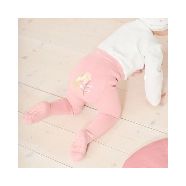 Sterntaler Krabbelstrumpfhose Hase mit ABS & Innenfrottee - mattrosa