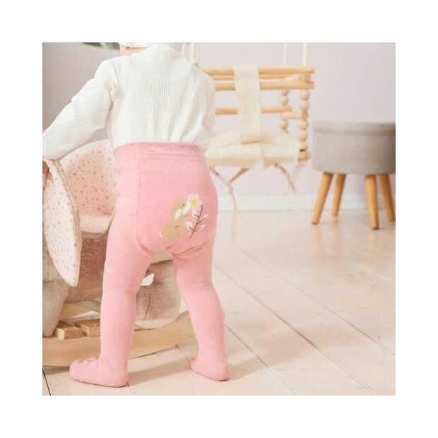 Sterntaler Krabbelstrumpfhose Hase mit ABS & Innenfrottee - mattrosa