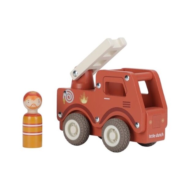 Little Dutch Holz Feuerwehrauto mit Figur