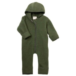 Engel Natur Bio-Merinoschurwolle Zip-Overall mit Kapuze -...