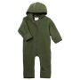 Engel Natur Bio-Merinoschurwolle Zip-Overall mit Kapuze - Schilf melange