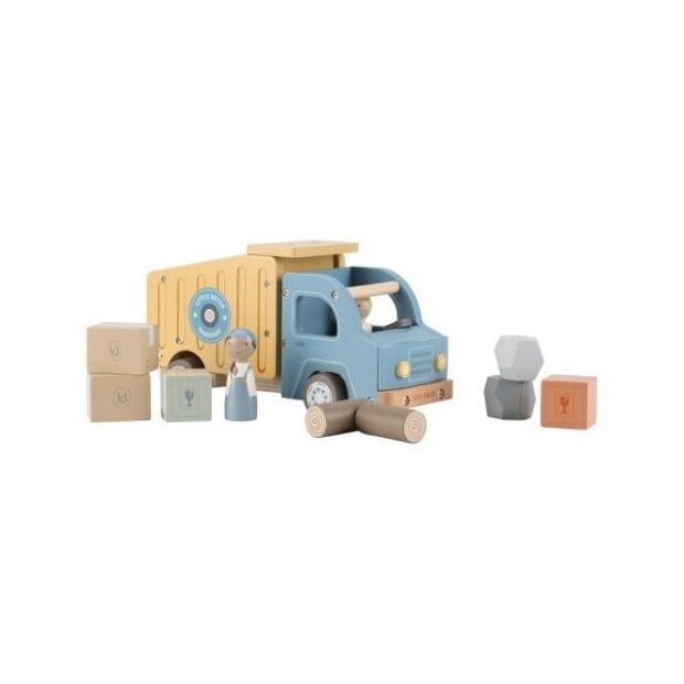 Little Dutch Holz Muldenkipper Müllwagen mit Figur