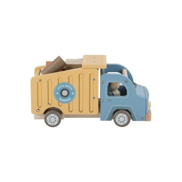 Little Dutch Holz Muldenkipper Müllwagen mit Figur