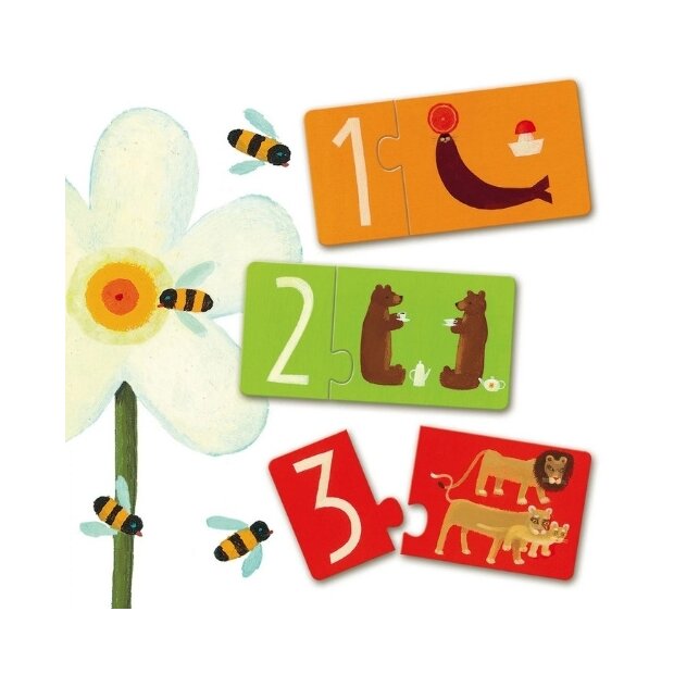 Djeco Lernspiel Puzzle duo Zahlen