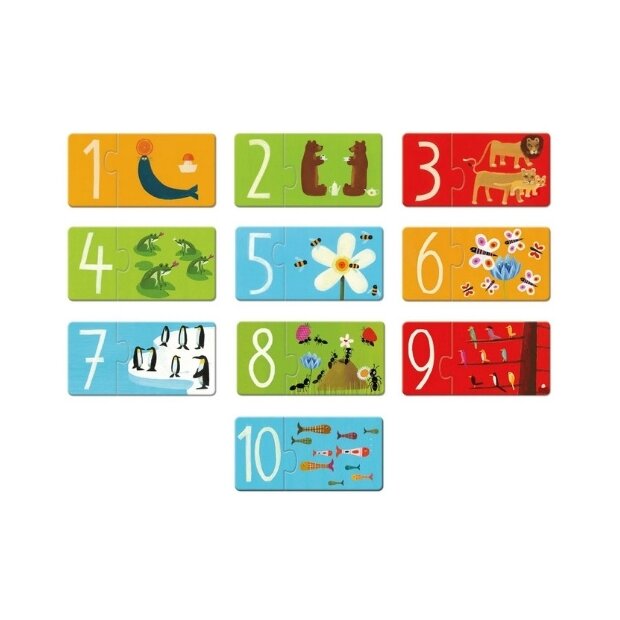 Djeco Lernspiel Puzzle duo Zahlen