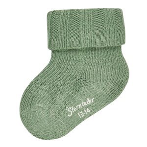 Sterntaler Woll Babysöckchen Grün