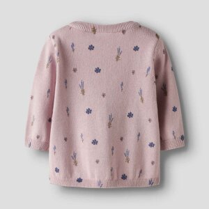 name it Strickjacke - Blümchen Allover Burnished Lilac