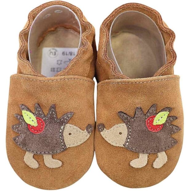 Hobea Lauflernschuhe - Igel braun