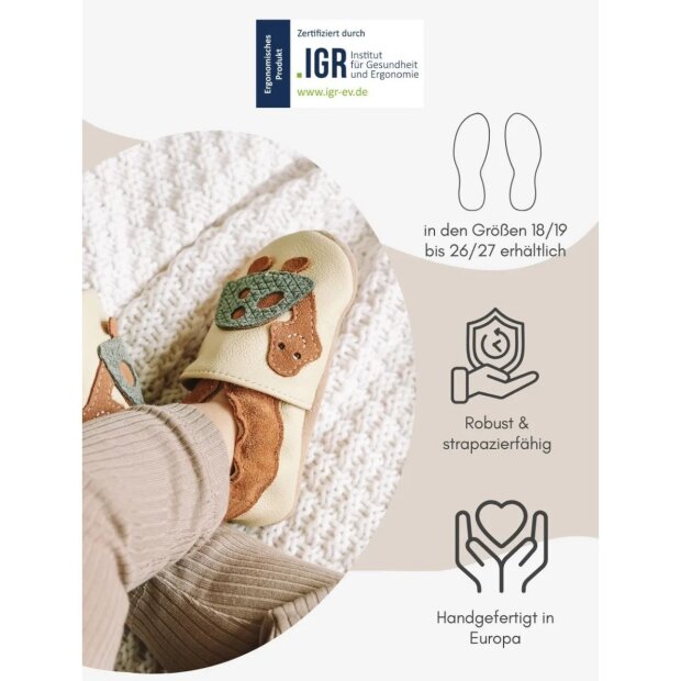 Hobea Lauflernschuhe - Igel braun