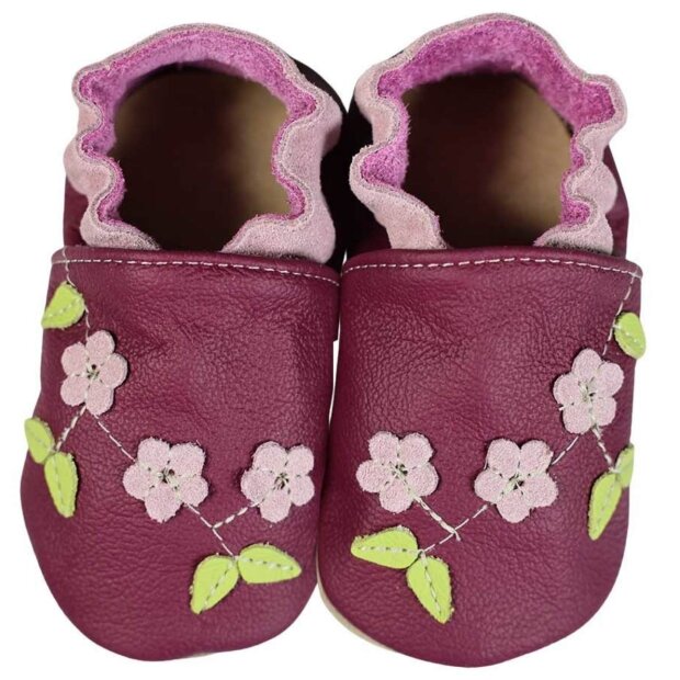 Hobea Lauflernschuhe - Kirschblüte lila