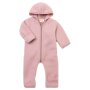 Engel Natur Bio-Merinoschurwolle Zip-Overall mit Kapuze - rosenholz melange