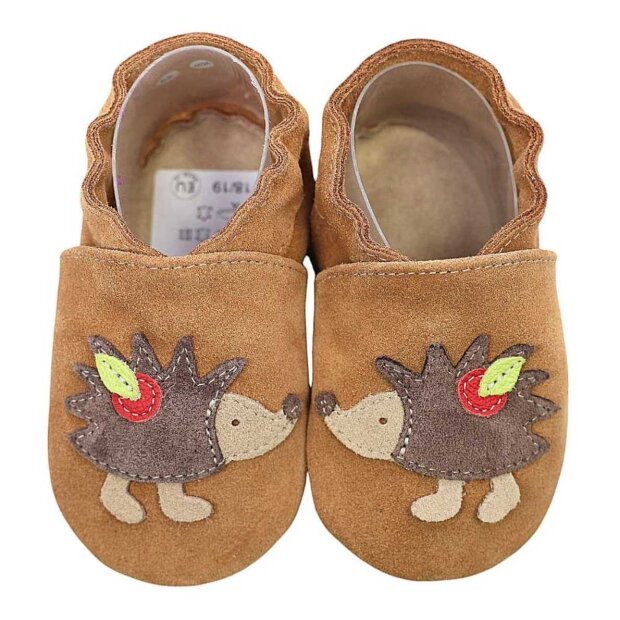 Hobea Krabbelschuhe - Igel braun