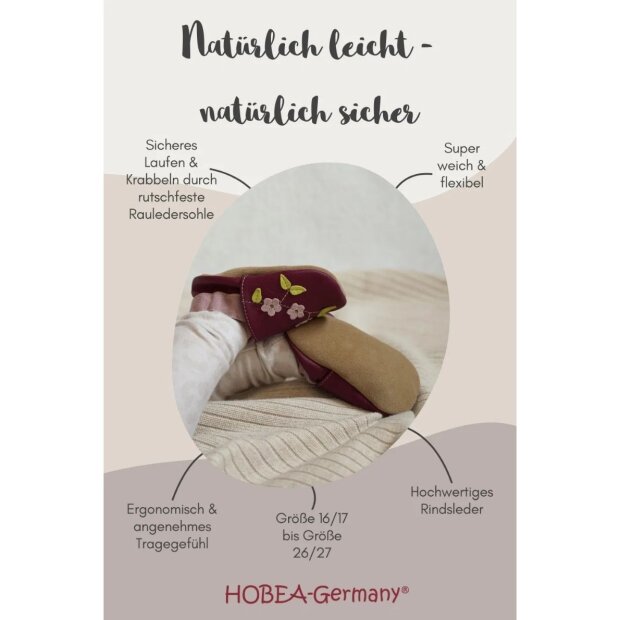 Hobea Krabbelschuhe - Igel braun