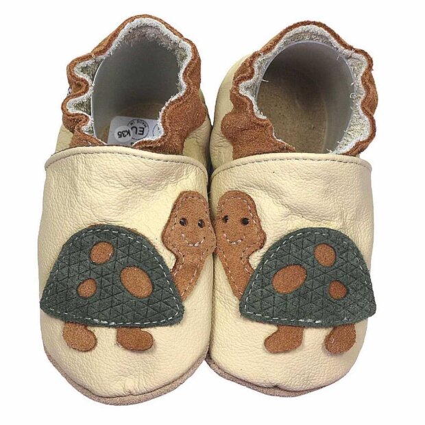Hobea Krabbelschuhe - Schildkröte beige