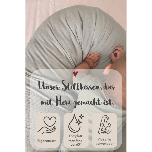 Hobea Stillkissen Waldzauber grau 190 cm