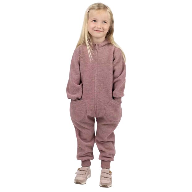 Engel Natur 100% Bio-Merinoschurwolle Walk Kinder-Outdoor-Overalls Rose Melange