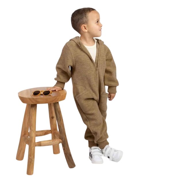 Engel Natur 100% Bio-Merinoschurwolle Walk Kinder-Outdoor-Overalls Mandel Melange