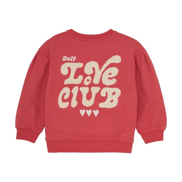 Daily7 Pullover mit gebürstetem Rückendruck - Self Love Club