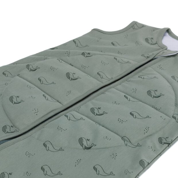 Fillikid 1,5 TOG Schlafsack mit Beinen, GEWICHT & Antislip - Wal grün
