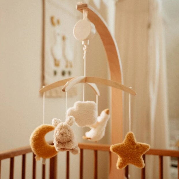 Little Dutch Holz Musik Mobile - Newborn Naturals