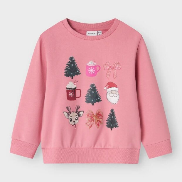 nameit Sweatshirt Pullover Weihnachten - Glitzerprint