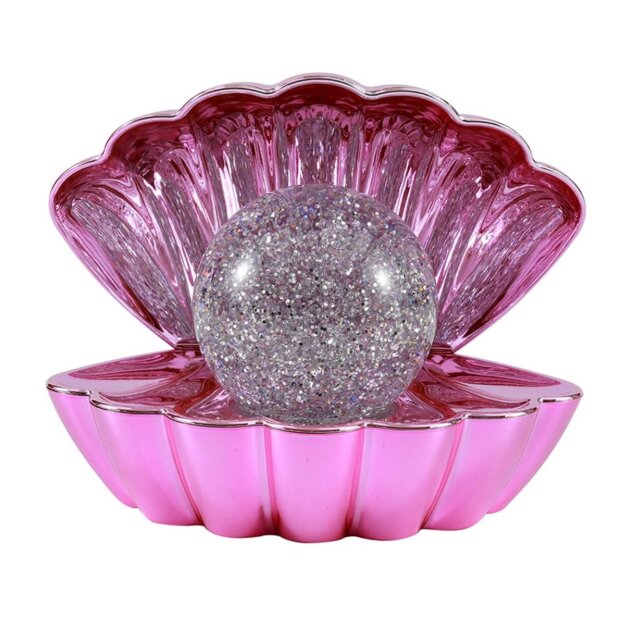 iTotal Muschel-Glitzer-Lampe - metallisches Rosa