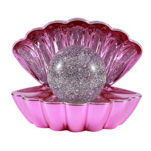 iTotal Muschel-Glitzer-Lampe - metallisches Rosa
