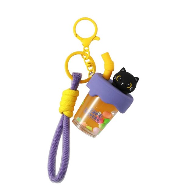 iTotal Schlüsselanhänger - Bubble Tea Katze schwarz