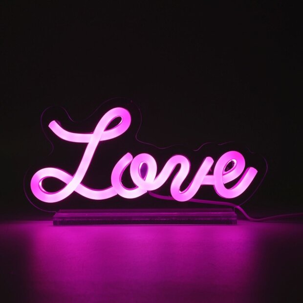 iTotal LED Lampe - LOVE Pink