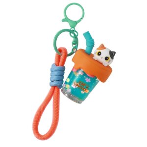iTotal Schlüsselanhänger - Bubble Tea Katze orange