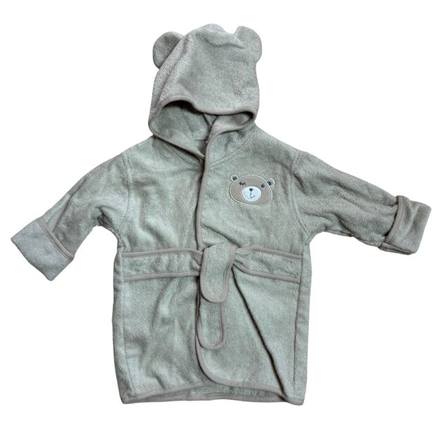 Hütte Bademantel - Bär beige