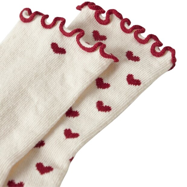 Lil Atelier – 2er-Pack Söckchen rote Herzen