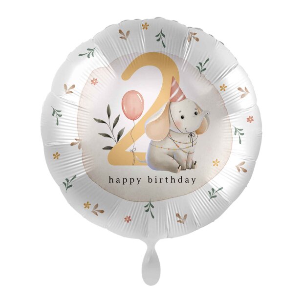 premioloon Balloon - Kindergeburtstag Zahl 2 Elefant (HS)