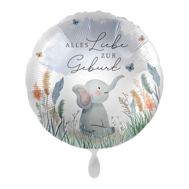 premioloon Balloon - Alles Liebe zur Geburt Elefant (HS)