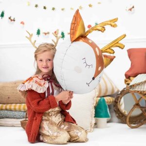 Partydeco Hirsch Folienballon XXL , 73x64cm (HM)